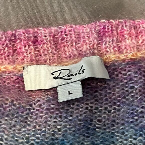 Rails x Revolve Camille Rainbow Mohair Sunset Sweater Size Large - Picture 8 of 11